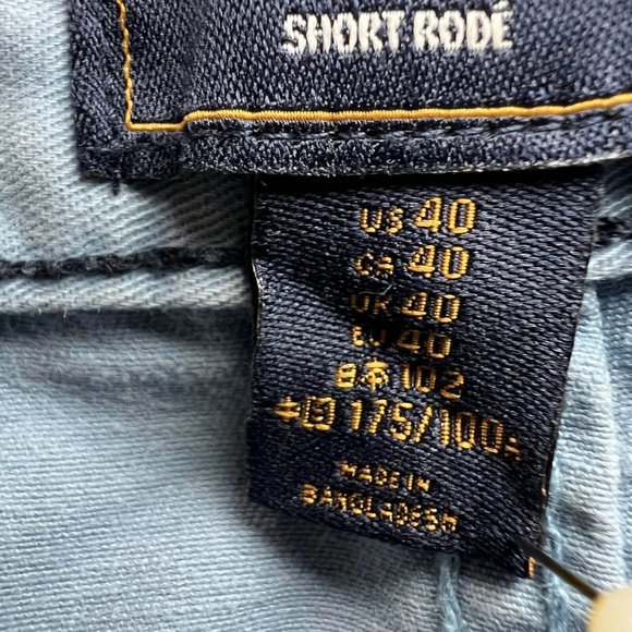 Gap Khakis Chino Shorts Men 40 Light Blue Mid Rise 100% Cotton Casual Preppy - Picture 11 of 12